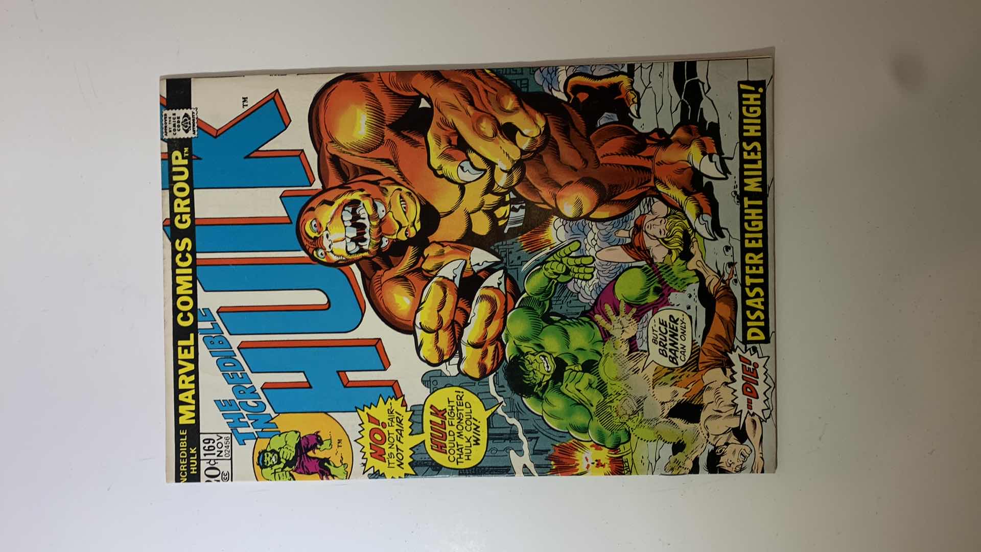 Photo 1 of MARVEL 1973 THE INCREDIBLE HULK ISSUE 169 COMIC