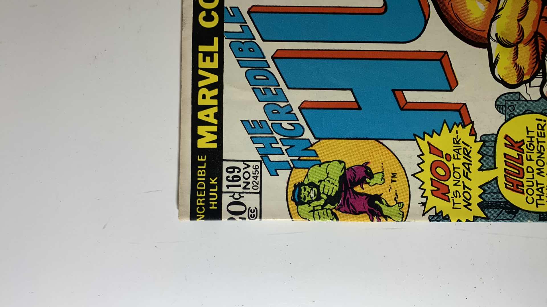 Photo 2 of MARVEL 1973 THE INCREDIBLE HULK ISSUE 169 COMIC