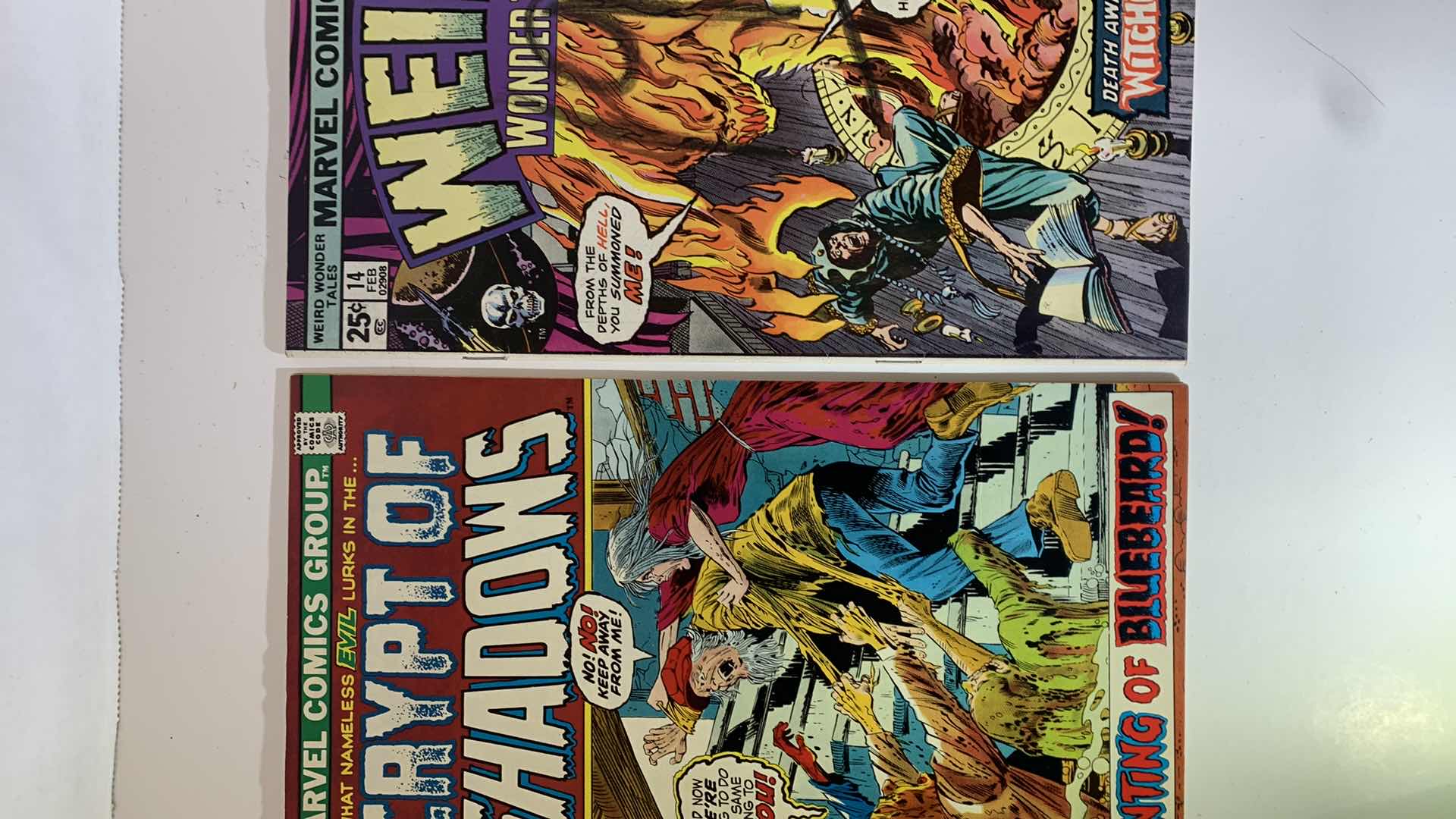 Photo 4 of DC AND MARVEL 1973 AND 1975 IRON-WOLF, CRYPT OF SHADOWS, AND WEIRD WONDER TALES COMICS