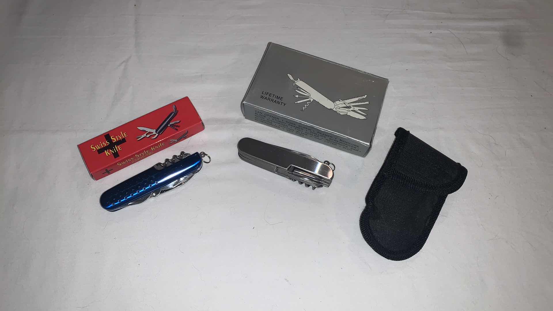 Photo 1 of SET OF SWISS STYLE KNIVES IN BOX