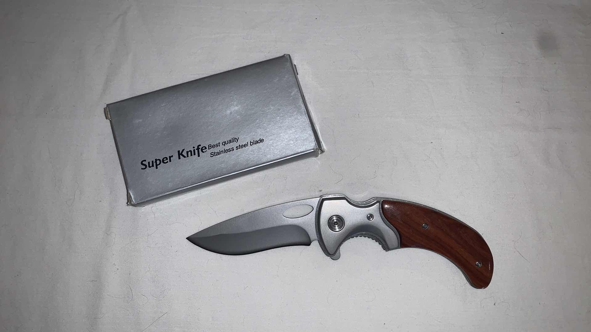 Photo 1 of SUPER KNIFE POCKET KNIFE WITH WOODEN HANDLE