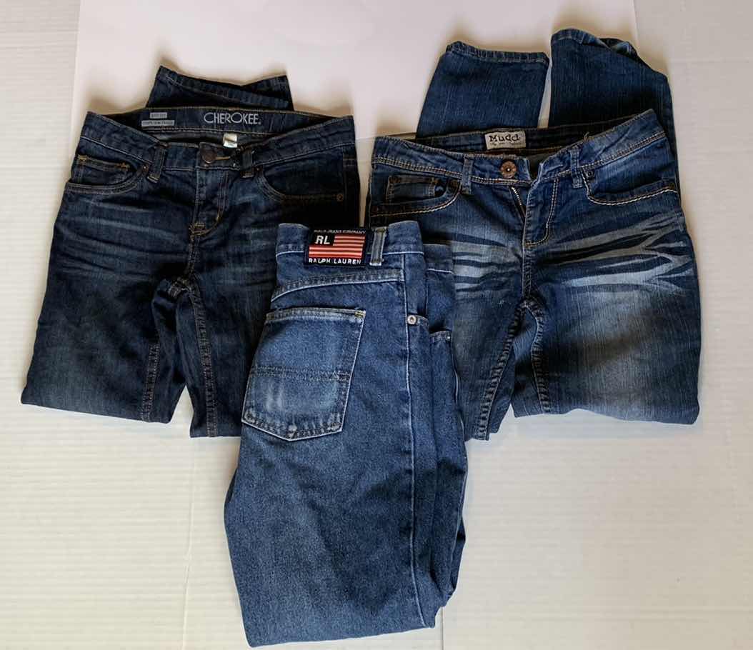 Photo 1 of GIRLS JEANS RALPH LAUREN POLO SIZE 16, MUDD SIZE 12R, AND CHEROKEE SIZE 8P