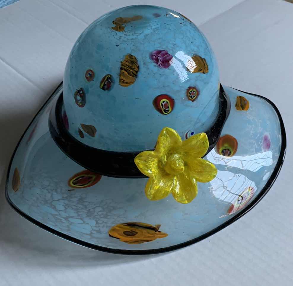 Photo 1 of VINTAGE MURANO MILLEFIORI BLOWN GLASS HAT 14”