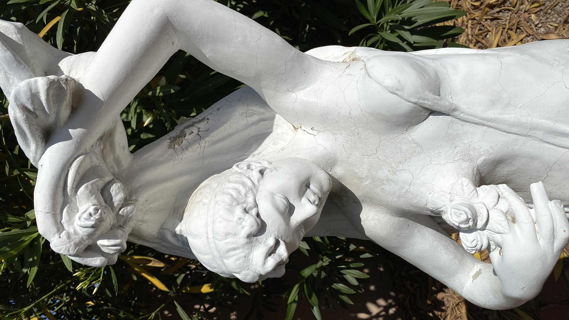 Photo 2 of HEAVY PLASTER FEMALE STATUE 57”