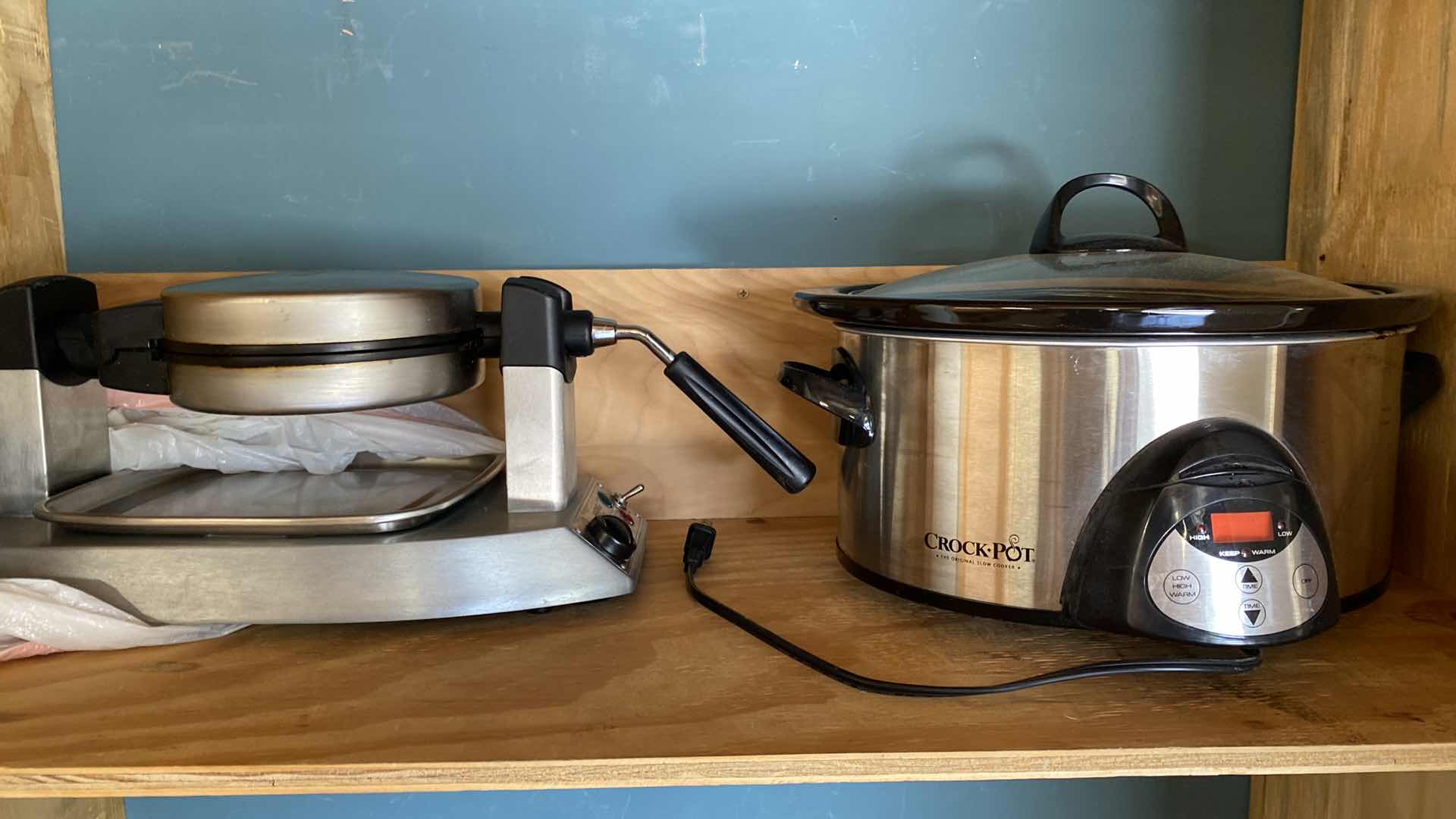 Photo 4 of CONTENTS OF SHELF GARAGE CABINET CROCK-POT AND WAFFLE MAKER