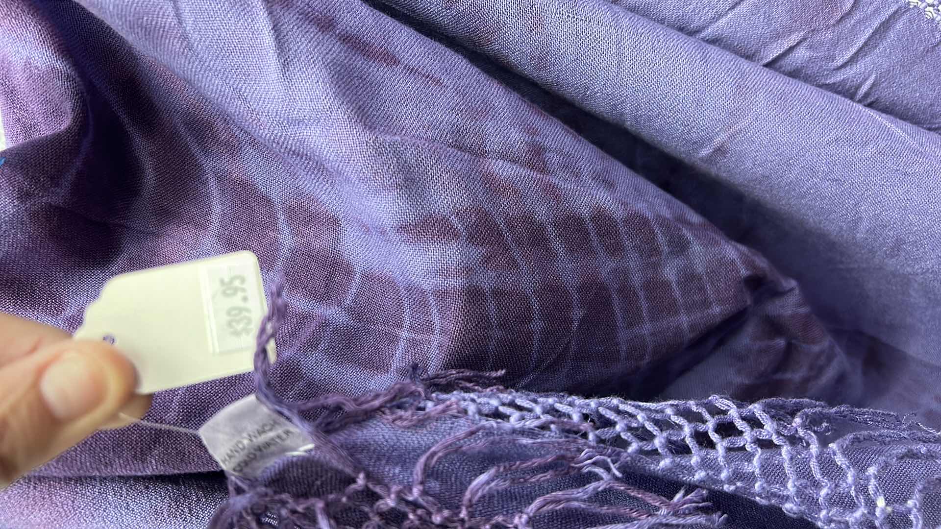 Photo 4 of NWT WOMEN'S PURPLE TIE DYE SCARF $39.95