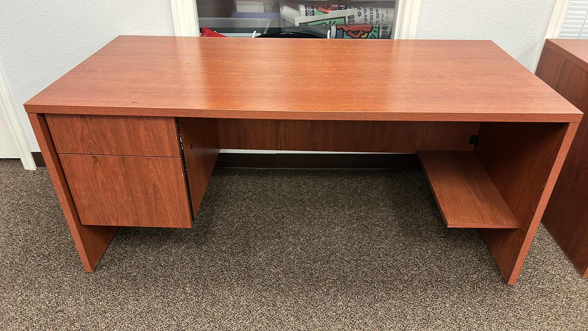 Photo 1 of DESK WITH TWO DRAWERS 
66" X  30"