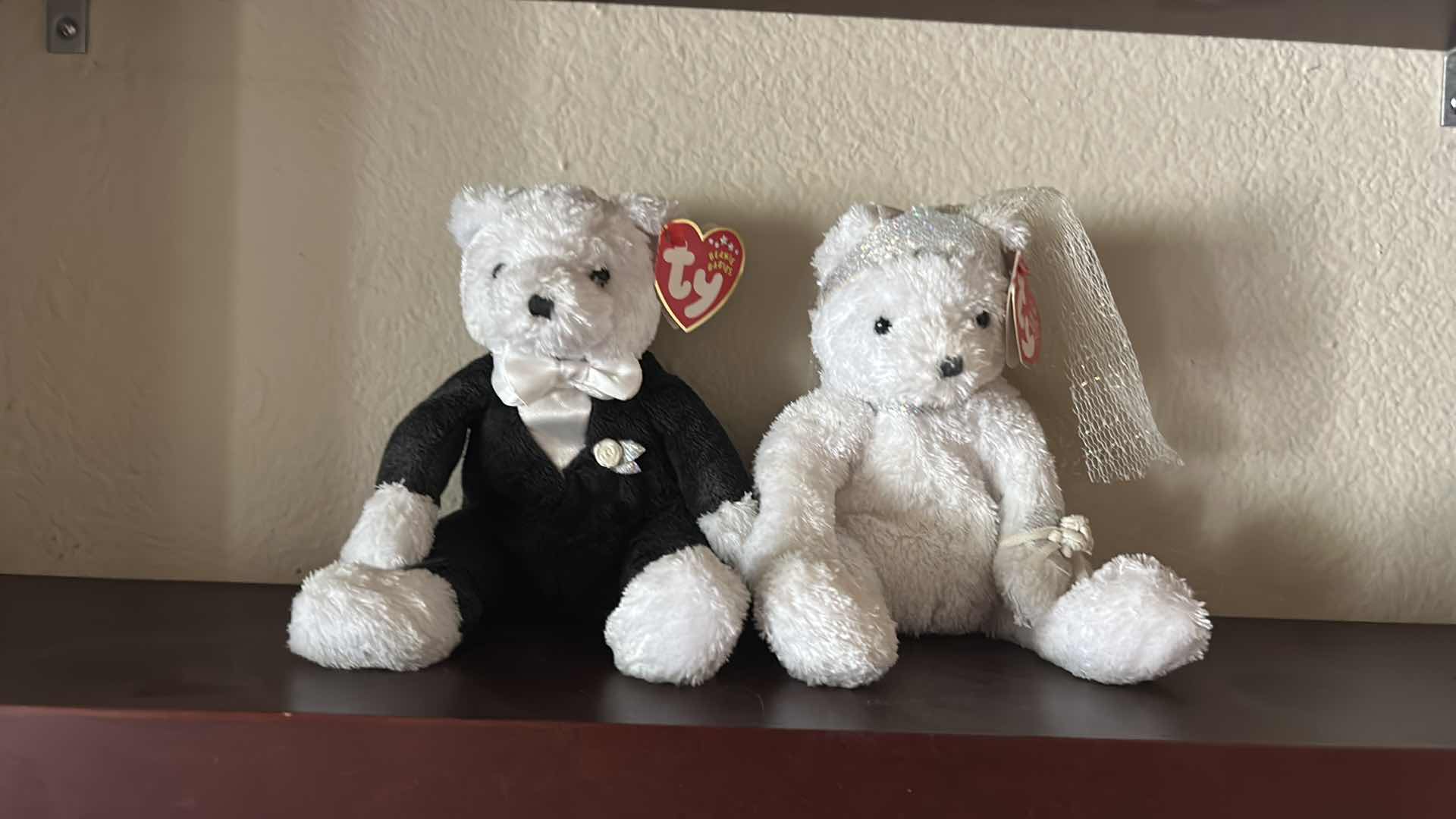 Photo 4 of 2 - COLLECTIBLE TY BEANIE BABIES BRIDE AND GROOM