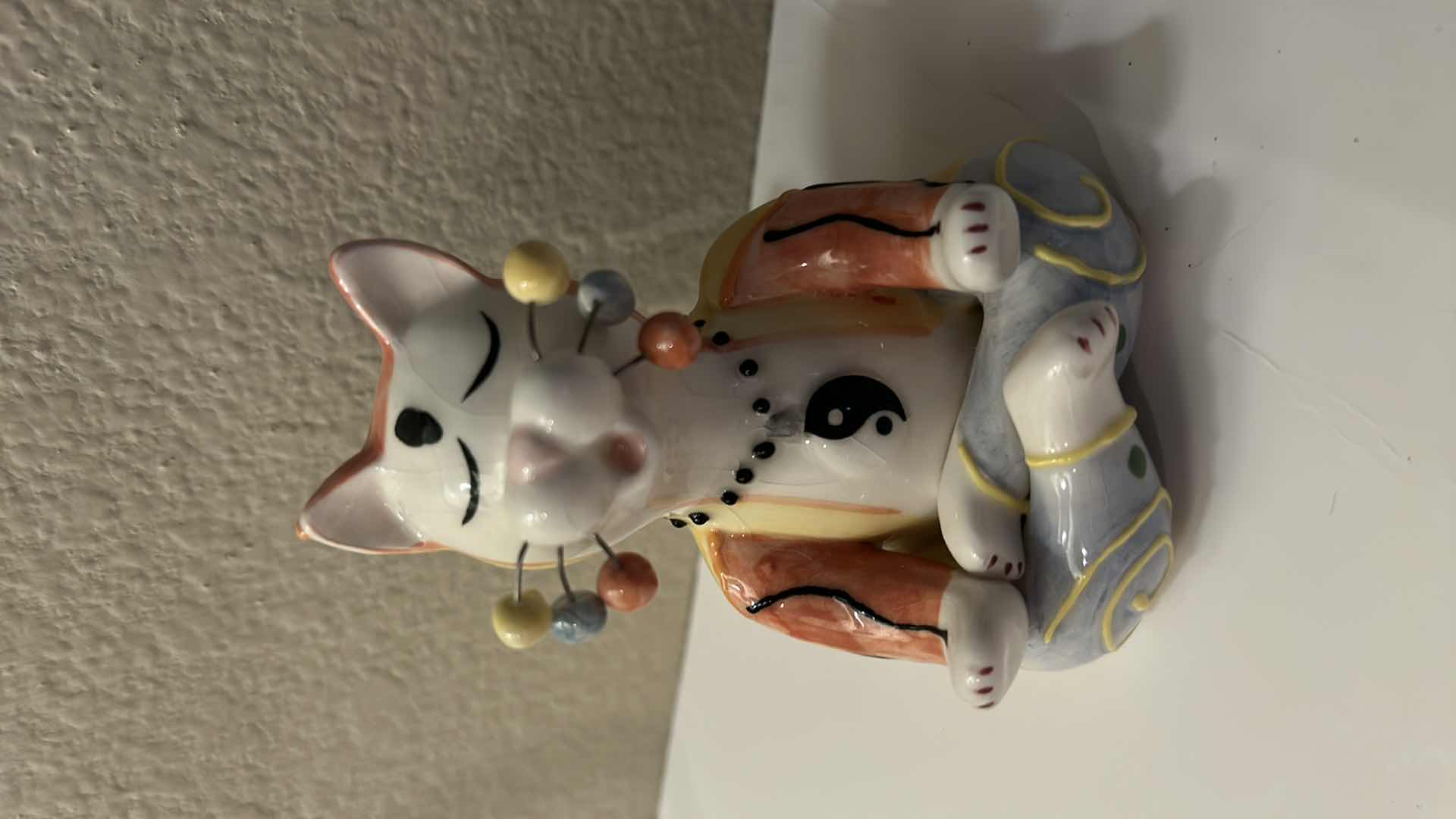 Photo 3 of 3 VINTAGE CAT COLLECTIBLES,  TALLEST 6.5” (2 SIGNED PORCELAIN LACOMBE) 