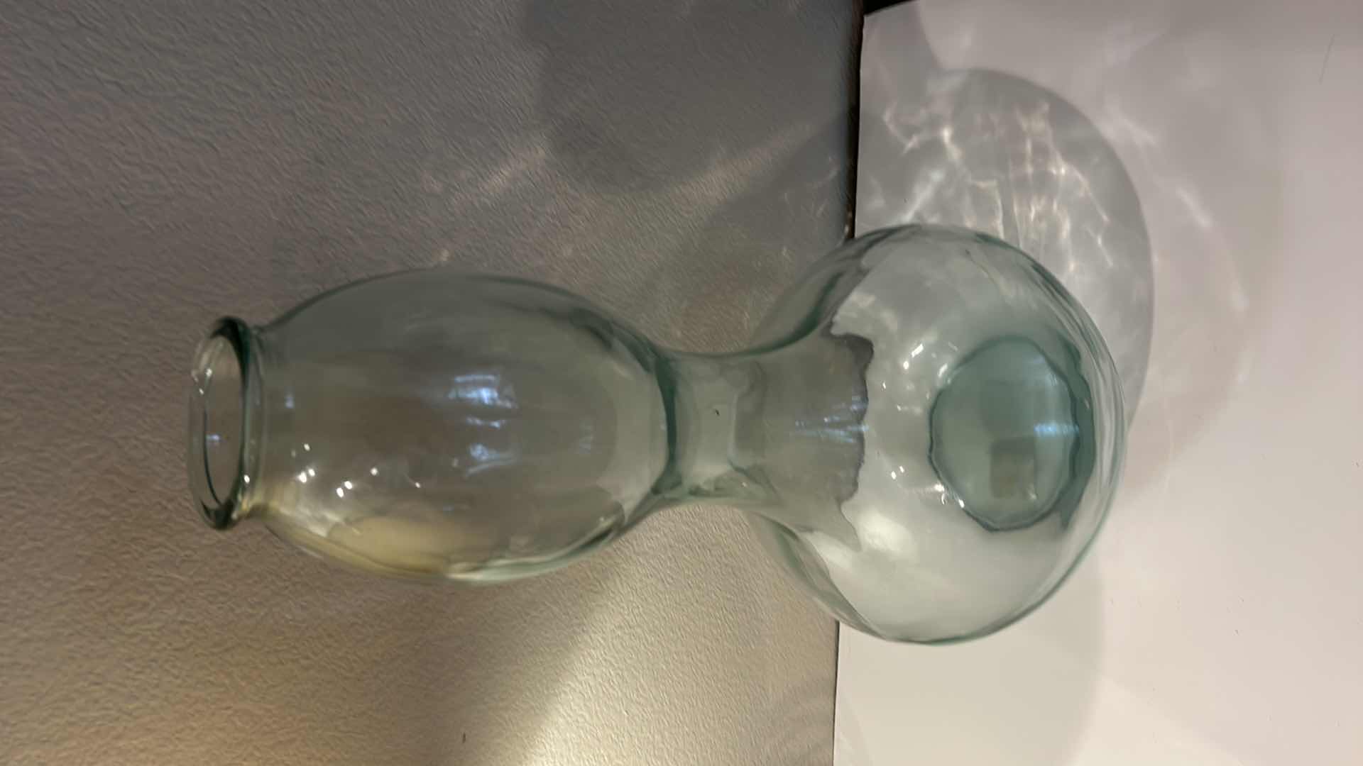 Photo 2 of HOME DECOR - CURVY GLASS VASE W GREEN TINT 12” x H24”