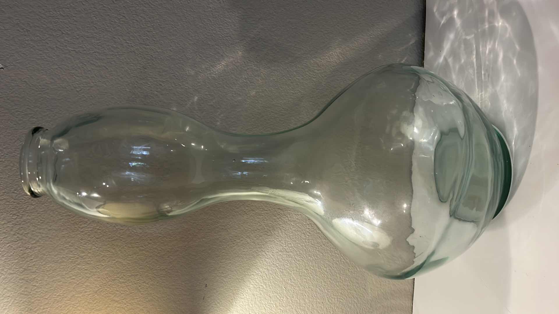 Photo 3 of HOME DECOR - CURVY GLASS VASE W GREEN TINT 12” x H24”