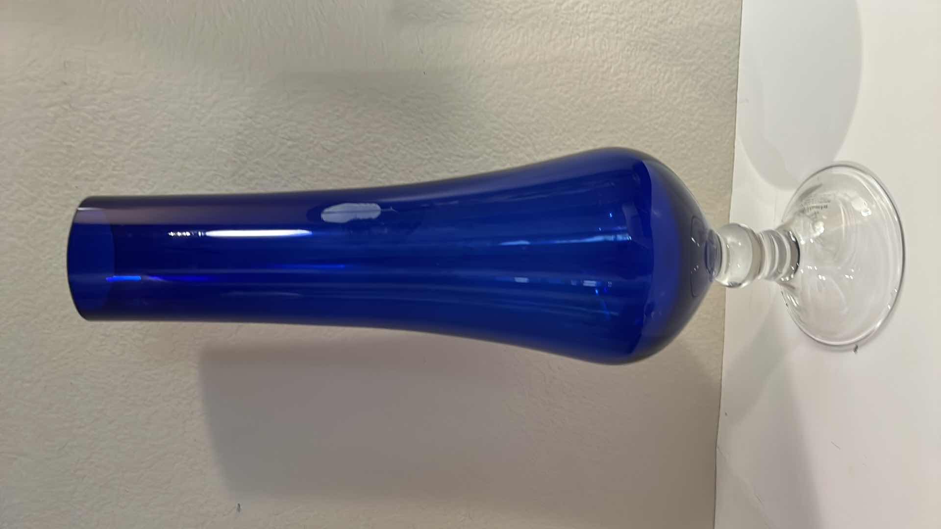 Photo 3 of HOME DECOR - BLUE GLASS VASE H18”