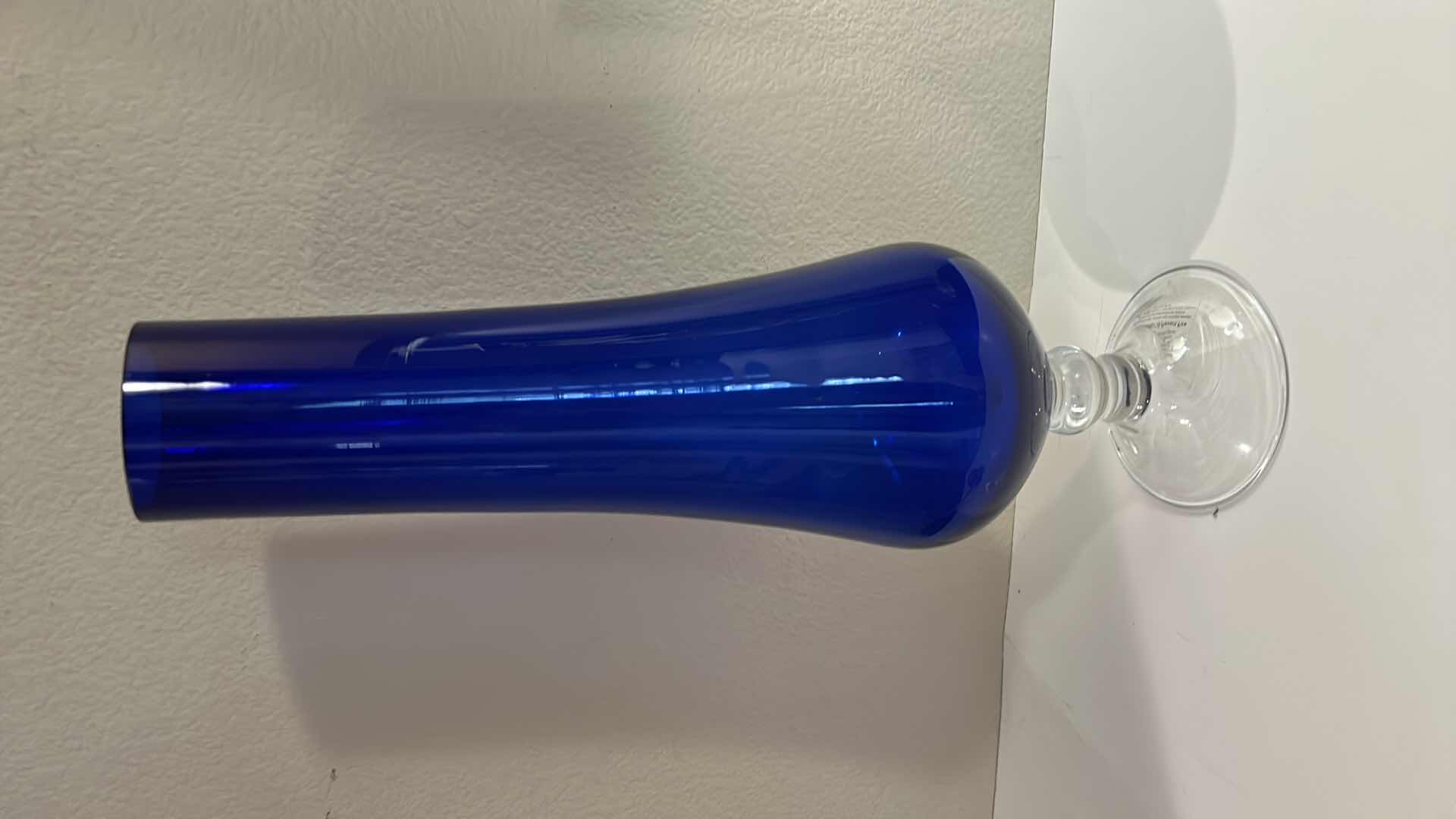 Photo 4 of HOME DECOR - BLUE GLASS VASE H18”