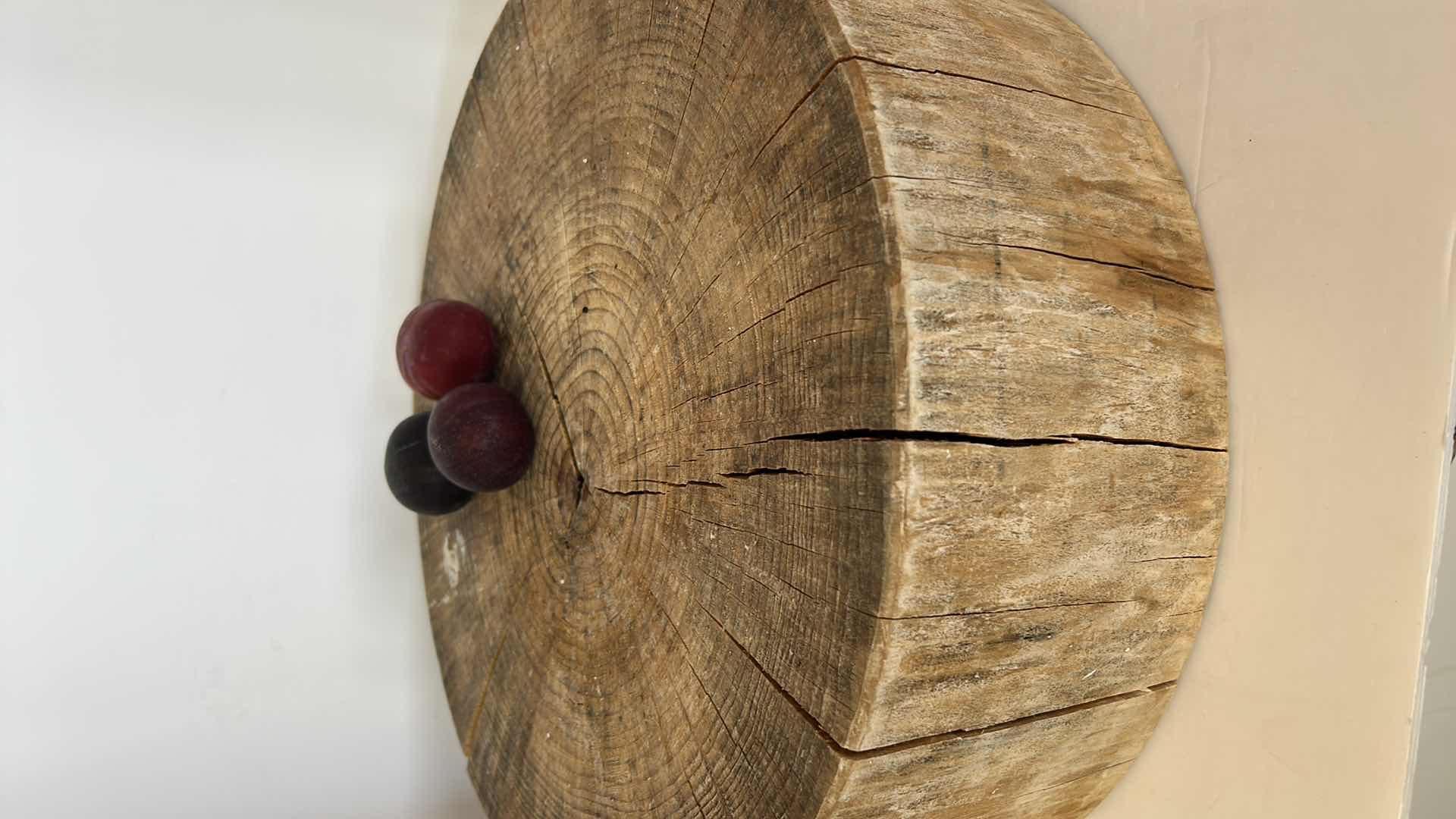 Photo 2 of THICK TRADITIONAL WOOD CHINESE CUTTING BOARD 16” x H 5.5” 