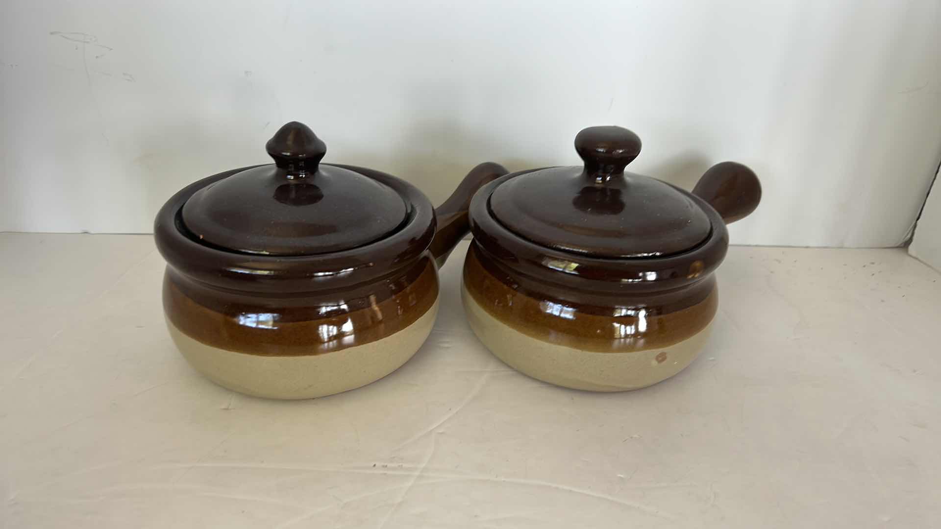 Photo 2 of KITCHEN ACCESSORIES-  TWO  STONEWARE SOUP TERRINE'S AND SIGNED POTTERY BOWL