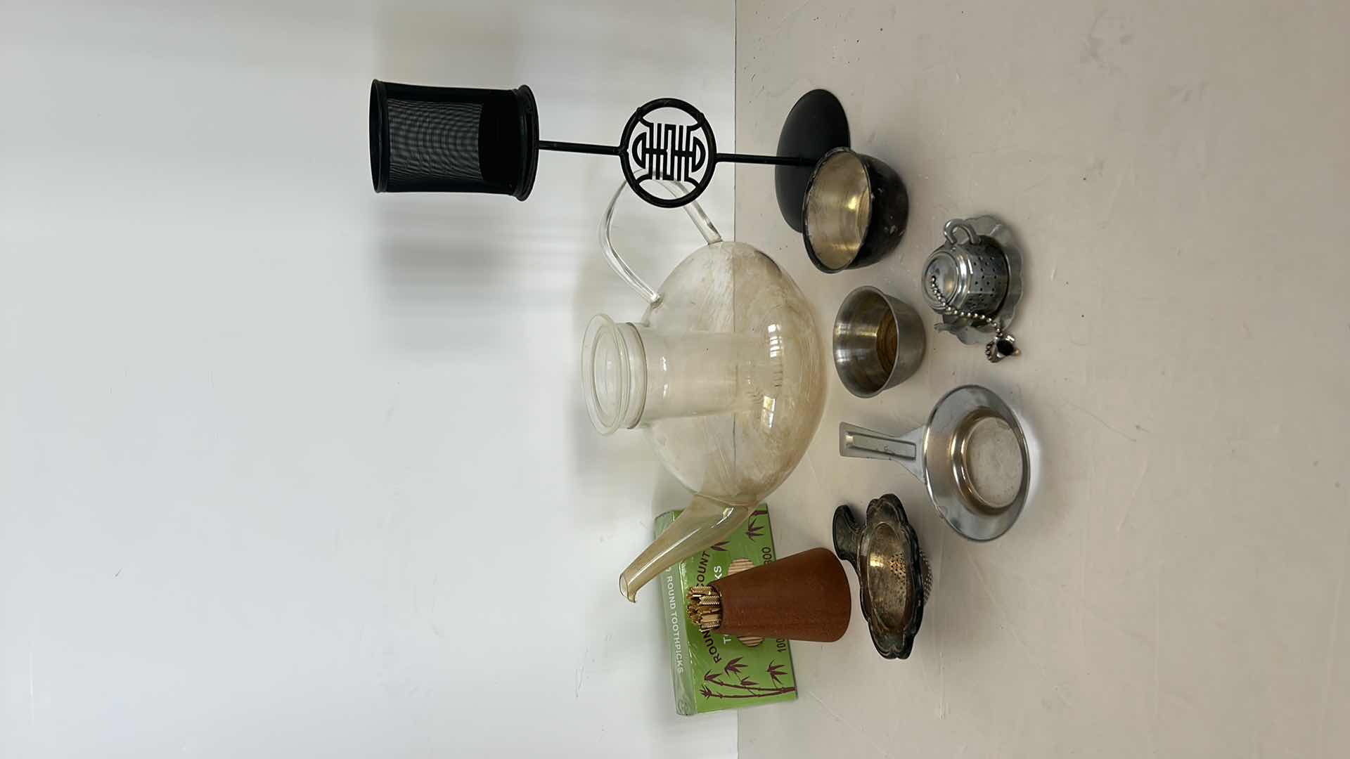 Photo 9 of  TEA ASSORTMENT - GLASS TEA POT, TEA COZIES AND ACCESSORIES 