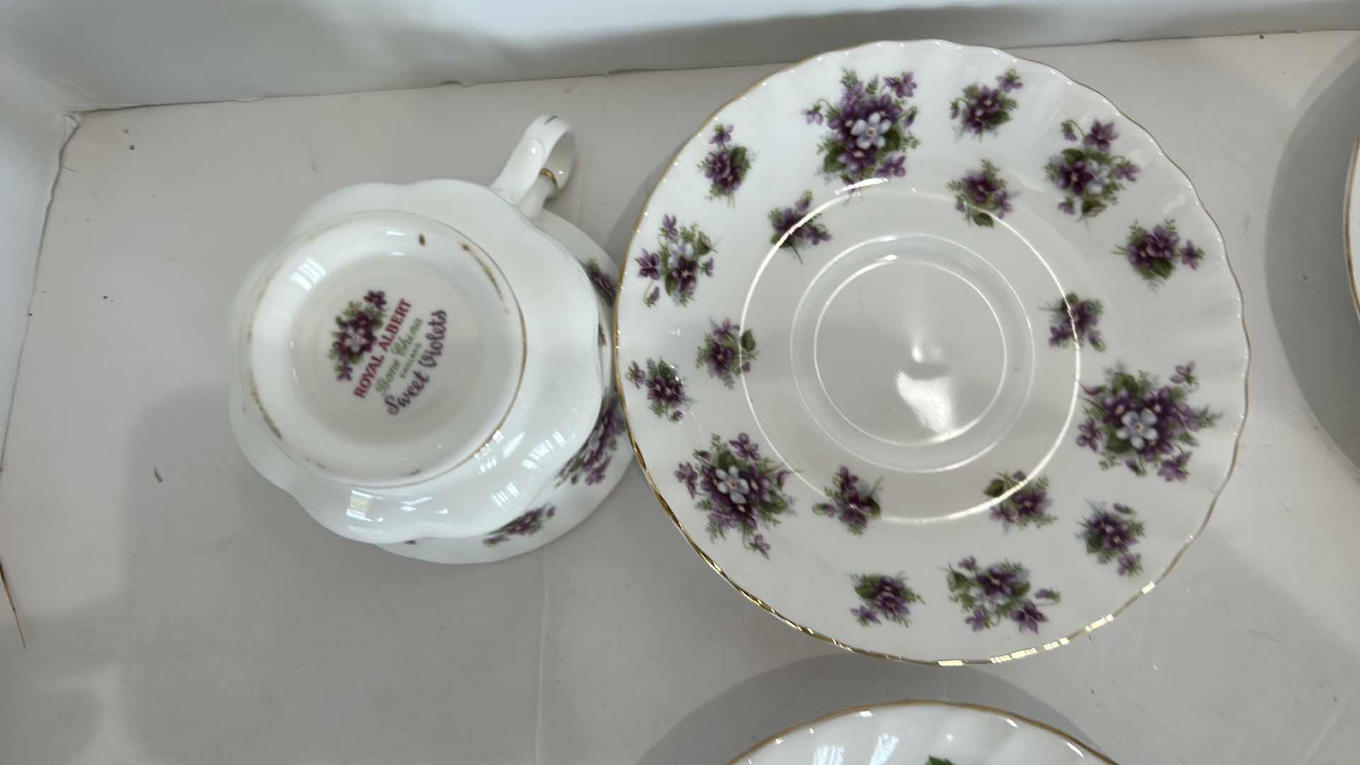 Photo 8 of 3 COLLECTIBLE FINE PORCELAIN TEACUPS AND SAUCERS