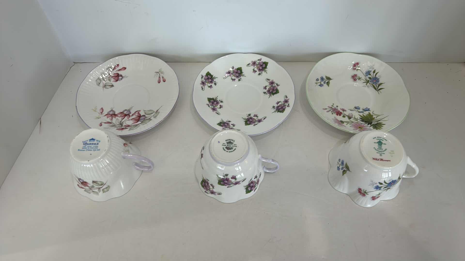 Photo 5 of 3 COLLECTIBLE FINE PORCELAIN TEACUPS AND SAUCERS