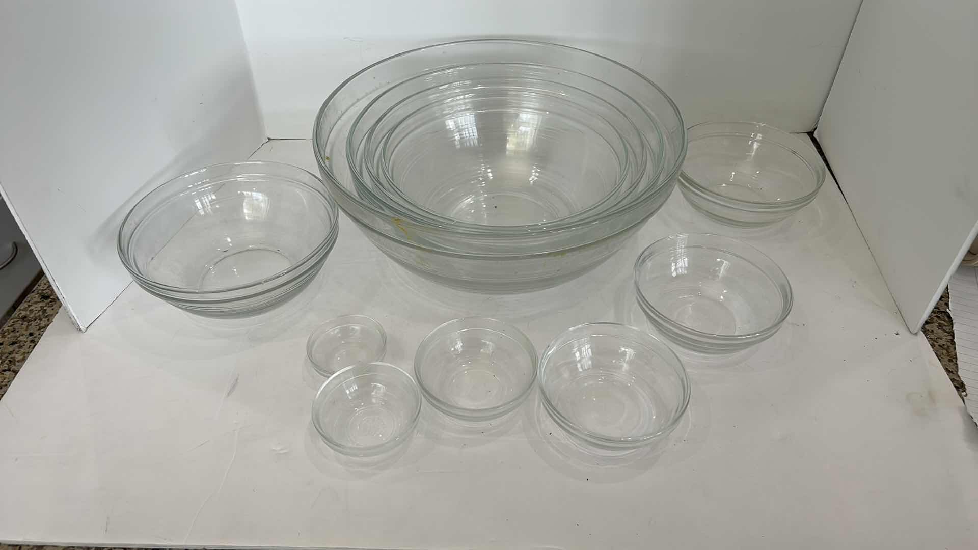Photo 4 of 11. Glass bowls. Largest is 12 inches.