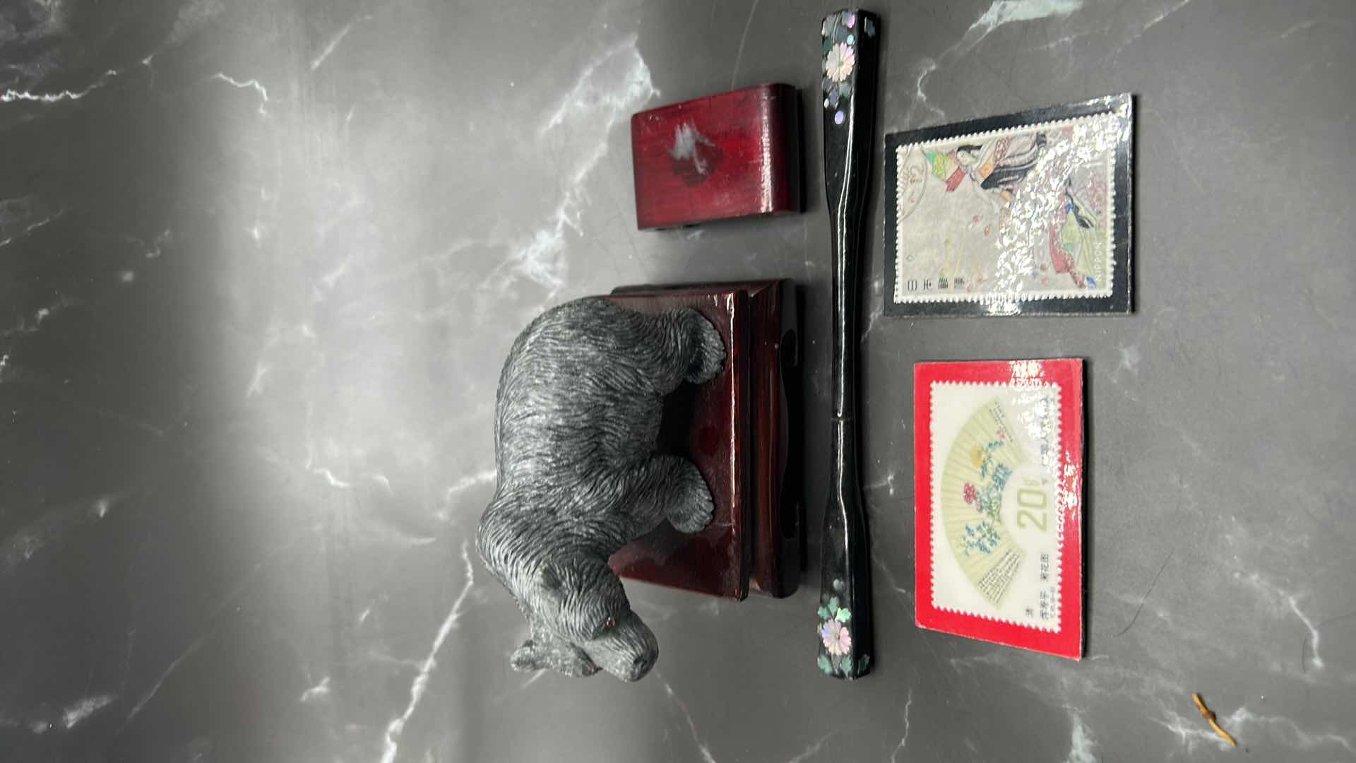 Photo 9 of 5 - CHINESE COLLECTIBLES  (BEAR MEASURES 3 1/2” x 3 1/2”)