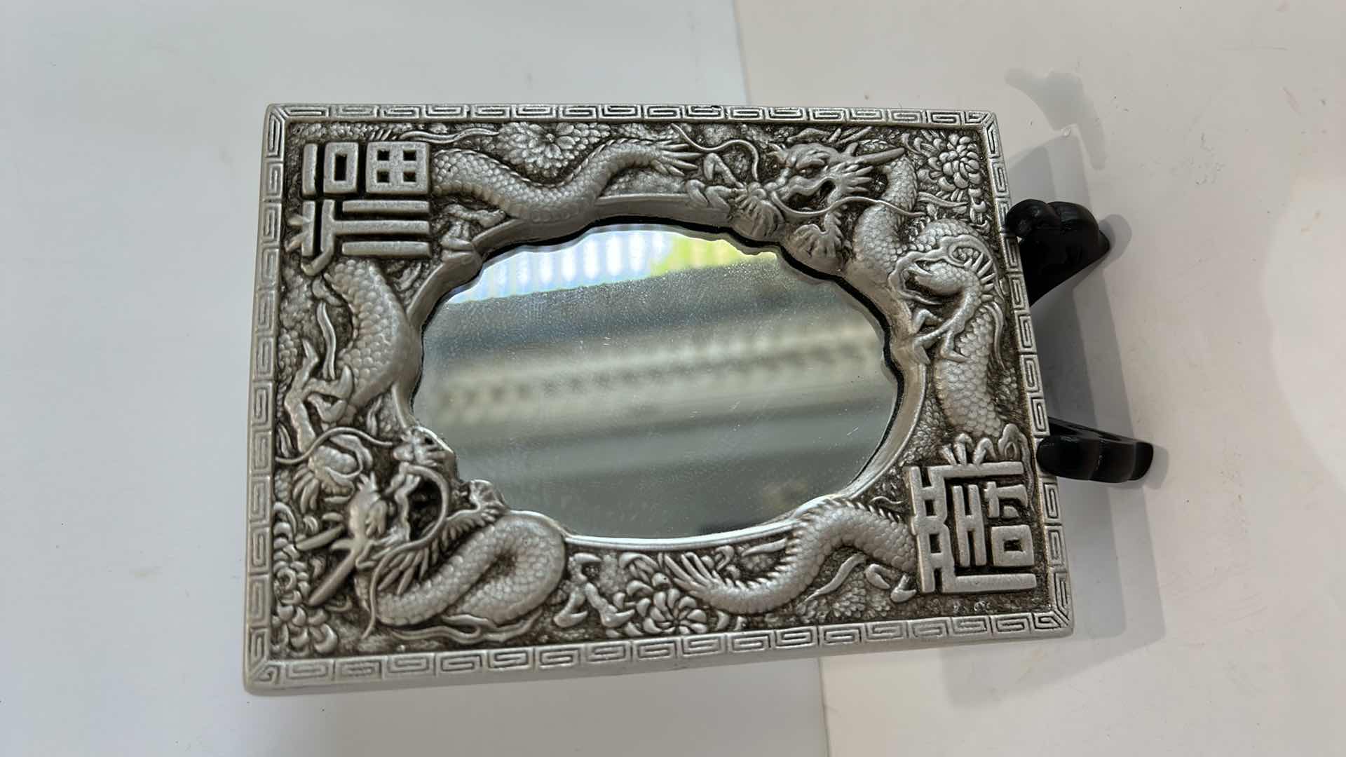 Photo 5 of CHINESE SILVER DRAGON WALL PLAQUE 4 1/4" x 5 3/4”