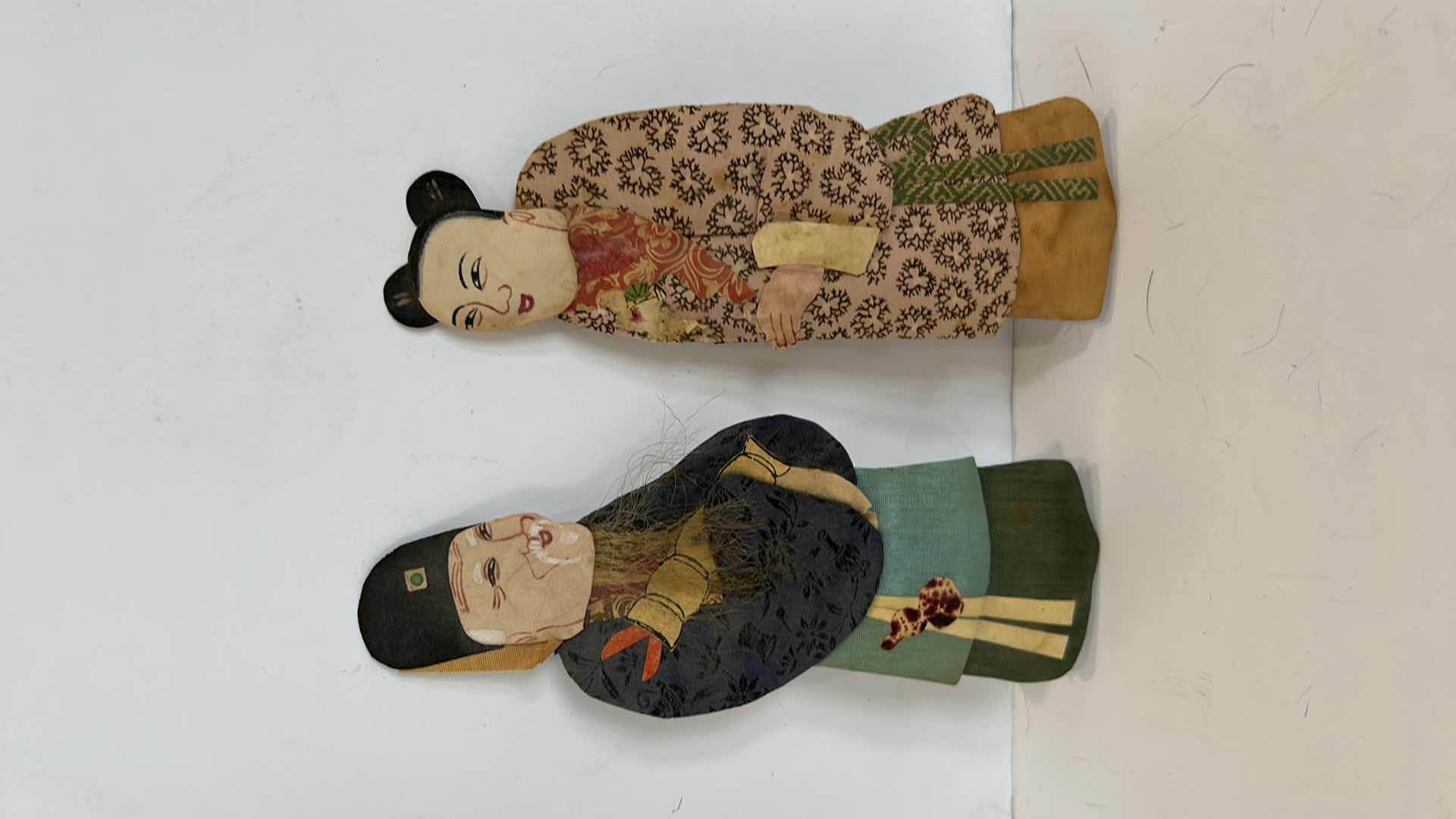 Photo 2 of VINTAGE CHINESE PAPER PRODUCTS FIGURES (TALLEST 6") AND PAPER FAN