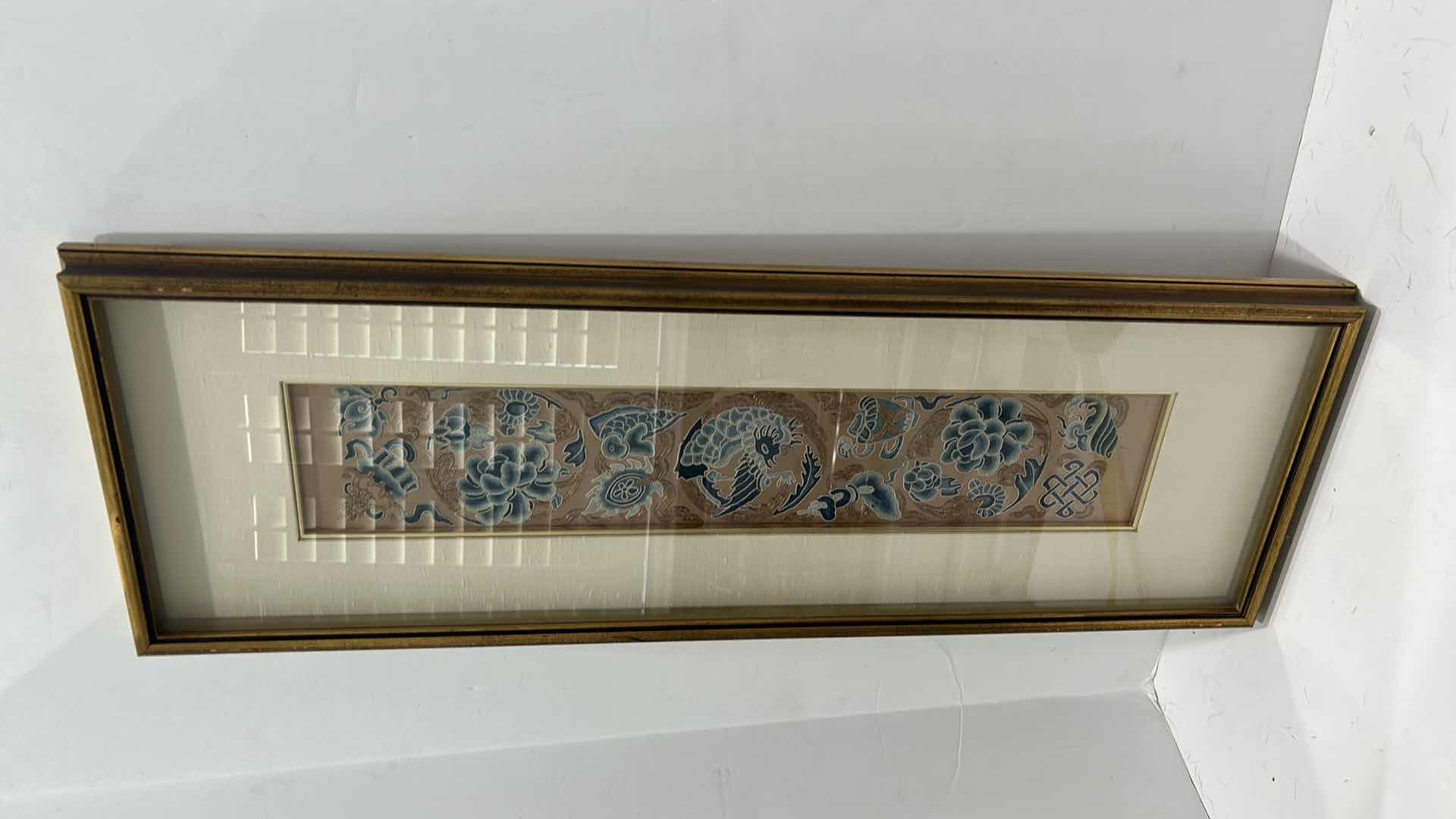 Photo 5 of ANTIQUE CHINESE TEXTILE FABRIC, SILK WITH SILK THREAD HAND EMBROIDERY ARTWORK FRAMED