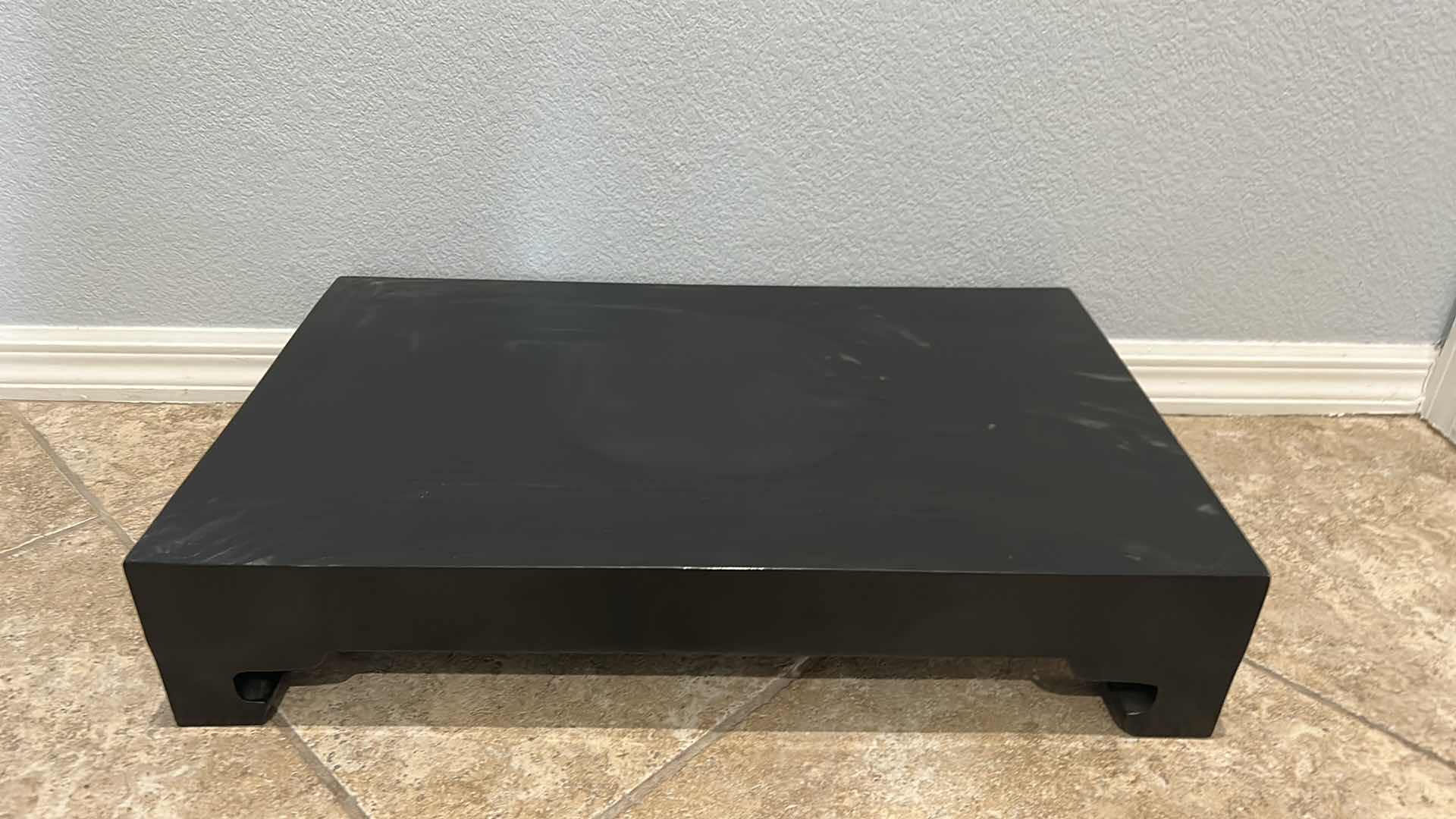 Photo 2 of RAISED LACQUER TRAY/STAND 26“ x  16“ x 5 1/2“
