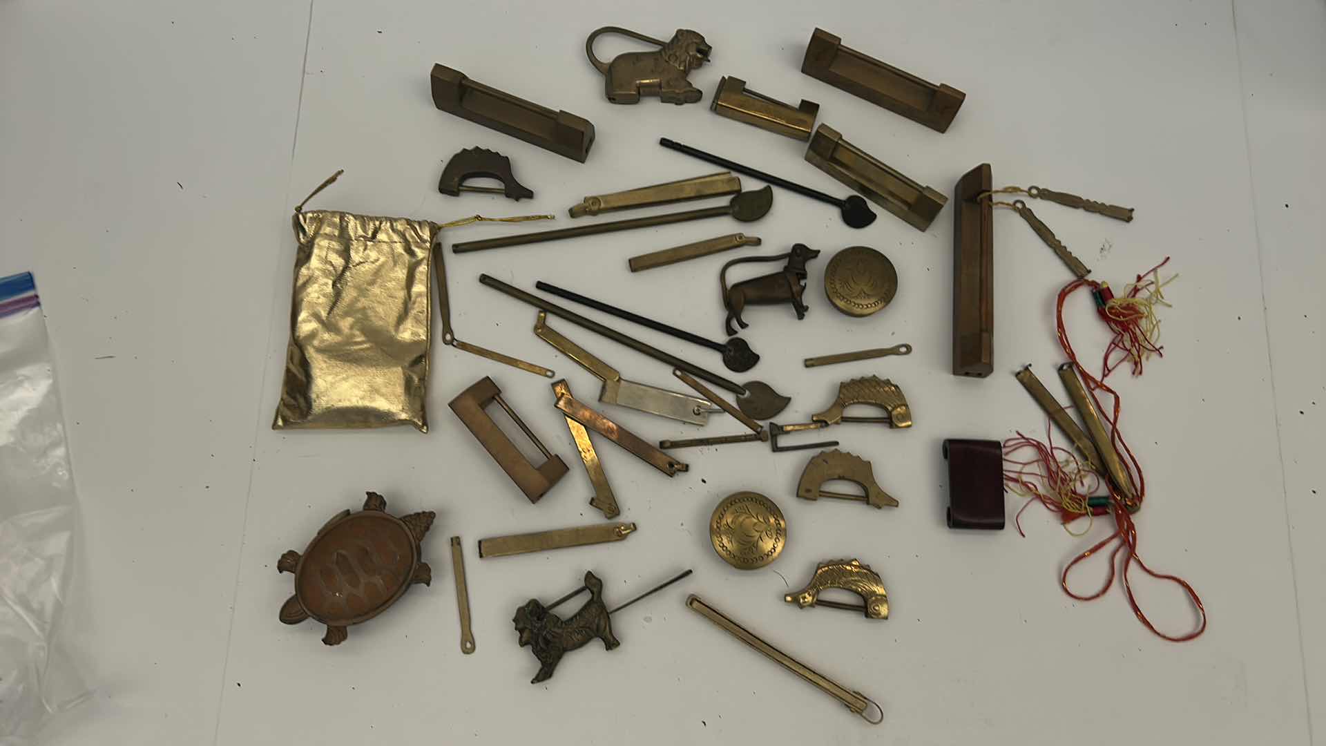 Photo 2 of BAG OF VINTAGE AND ANTIQUE CHINESE LOCKS 