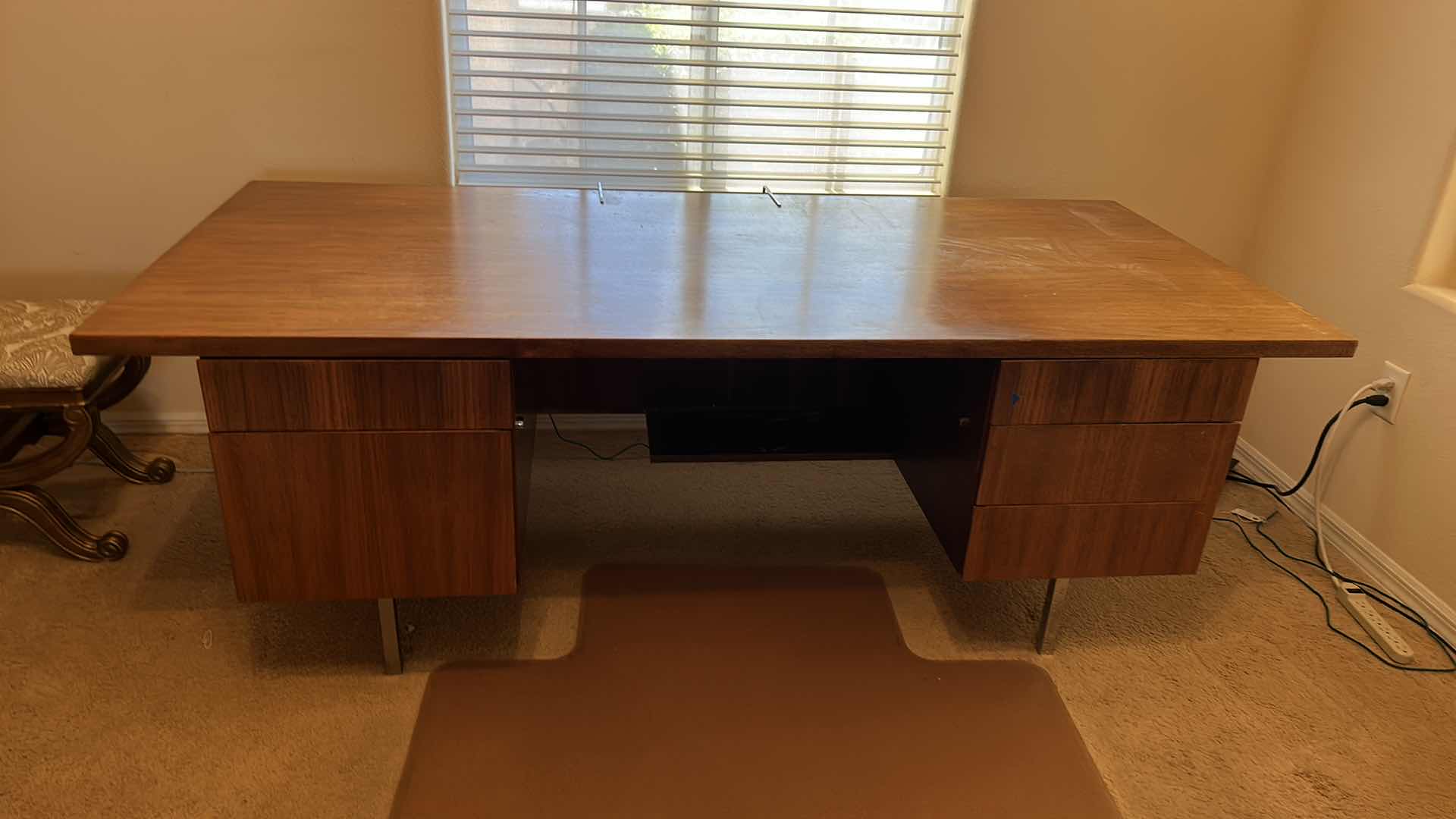 Photo 2 of HEAVY SOLID WOOD DESK 
77“ x 35“ x H27"