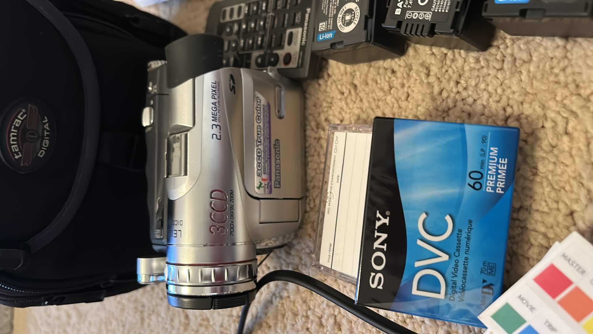 Photo 2 of Panasonic digital video camcorder with accessories and carrying case