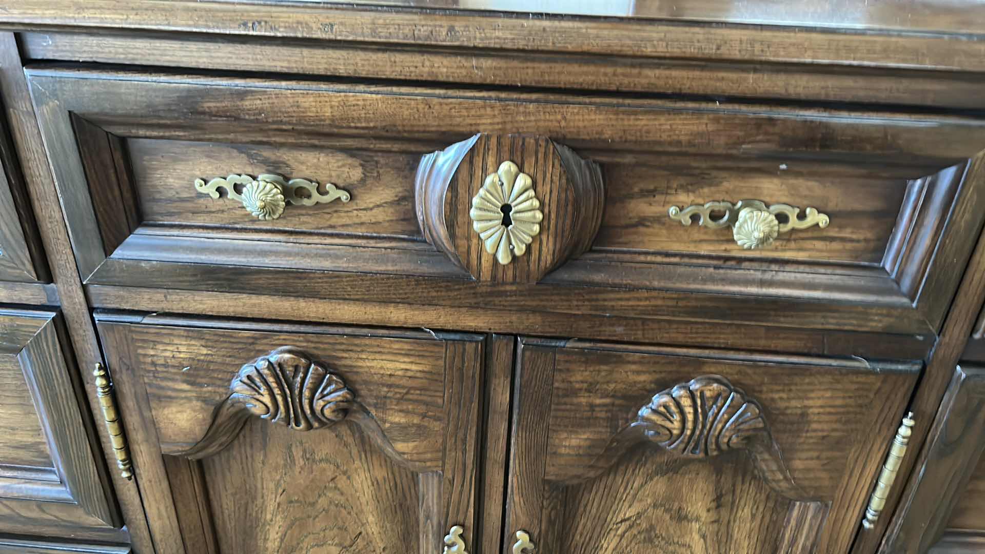Photo 9 of Wood Dresser with 2 mirrors (dresser 771/2“ x 20 1/2“  x H 31 1/2" mirrors 23“ x 50”)