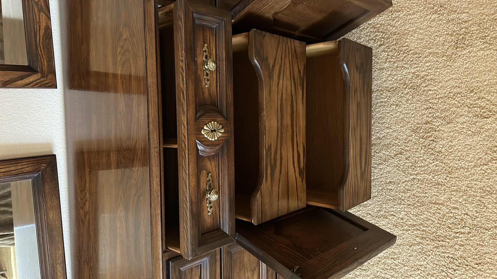 Photo 6 of Wood Dresser with 2 mirrors (dresser 771/2“ x 20 1/2“  x H 31 1/2" mirrors 23“ x 50”)