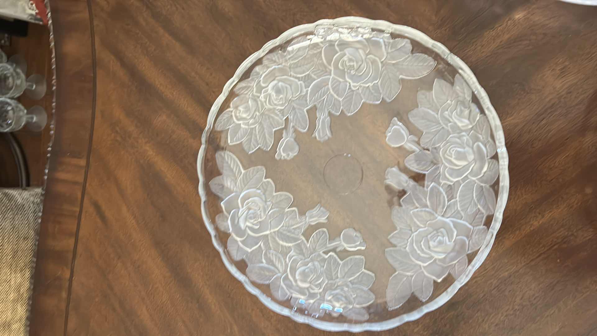 Photo 2 of 5 PC - CRYSTAL AND LEAD CRYSTAL ASSORTED PLATES, TRAYS & DISHES