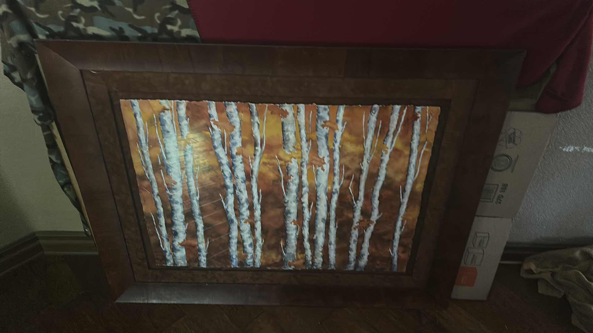 Photo 2 of BIRCH TREE LARGE ARTWORK FRAMED 57” x 45 1/2”