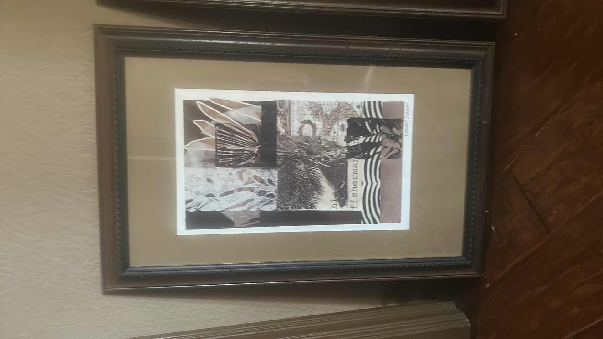 Photo 2 of 2 - SIGNED “FISHERMAN” “KEY WEST” ARTWORK FRAMED 16” x 25”