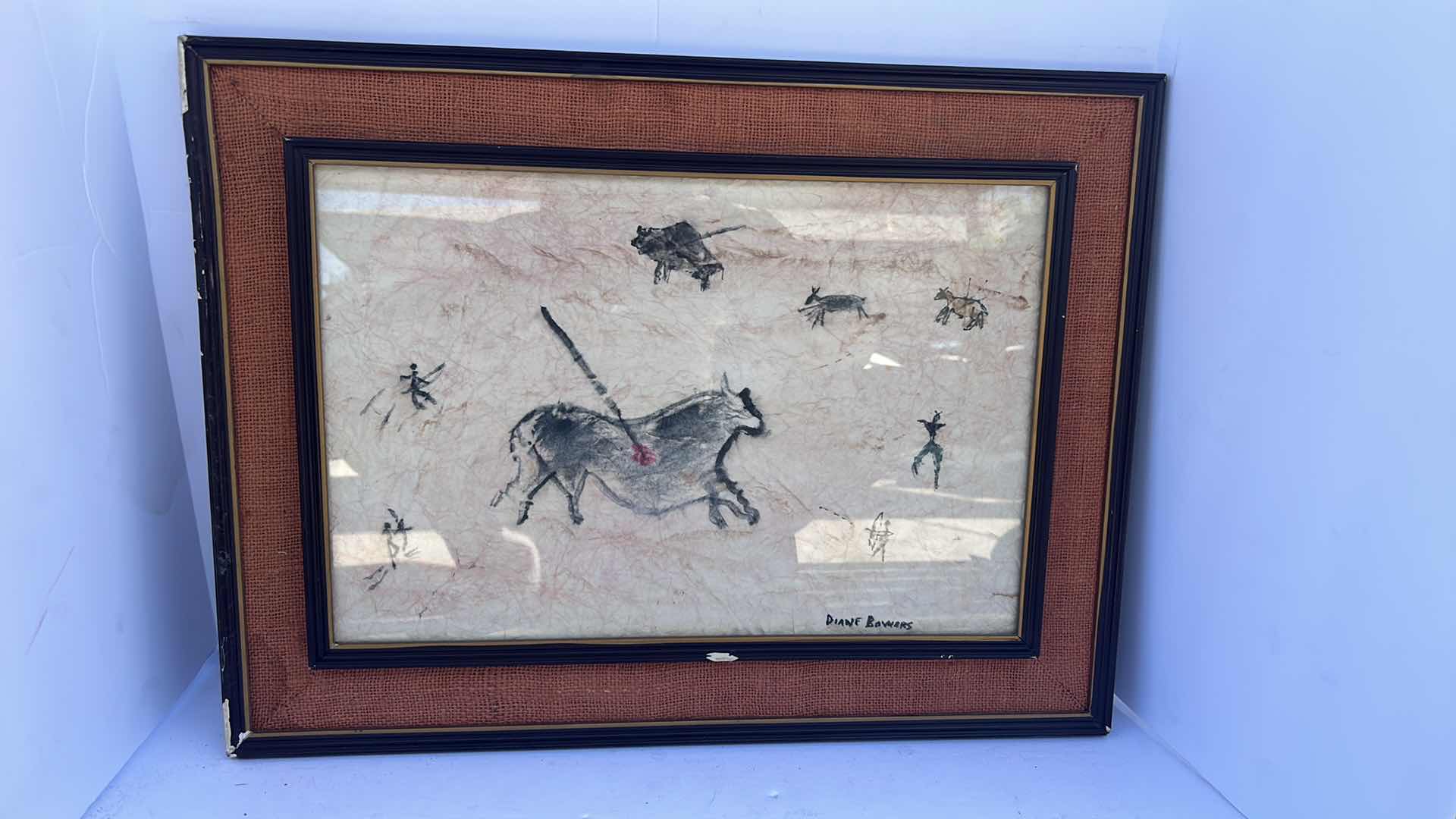 Photo 5 of SIGNED “HUNTING” ARTWORK FRAMED 22” x 17”