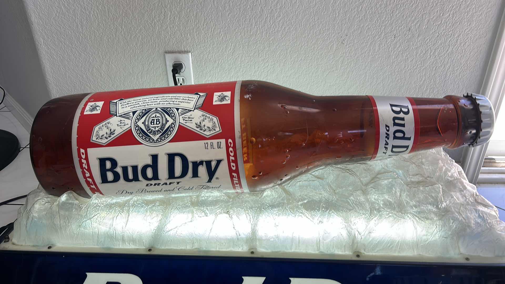 Photo 2 of BUD DRY DRAFT BEER LIGHTED NEON SIGN  44” x 20” x 17”