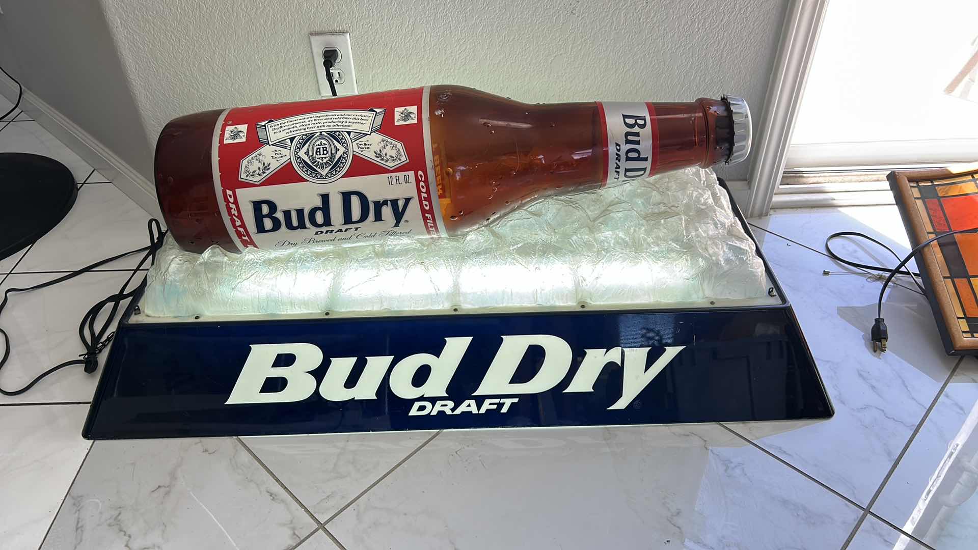 Photo 5 of BUD DRY DRAFT BEER LIGHTED NEON SIGN  44” x 20” x 17”