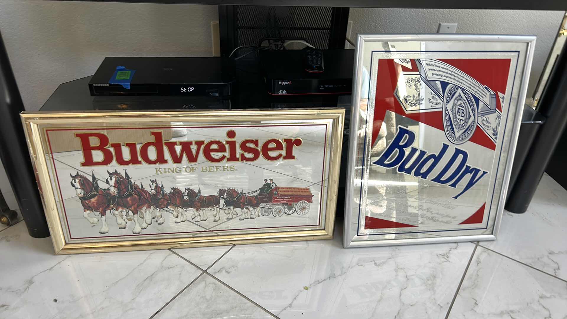 Photo 4 of 2 BUDWEISER DECORATED MIRRORS 27“ x 14“ AND 16 1/2 X 21"