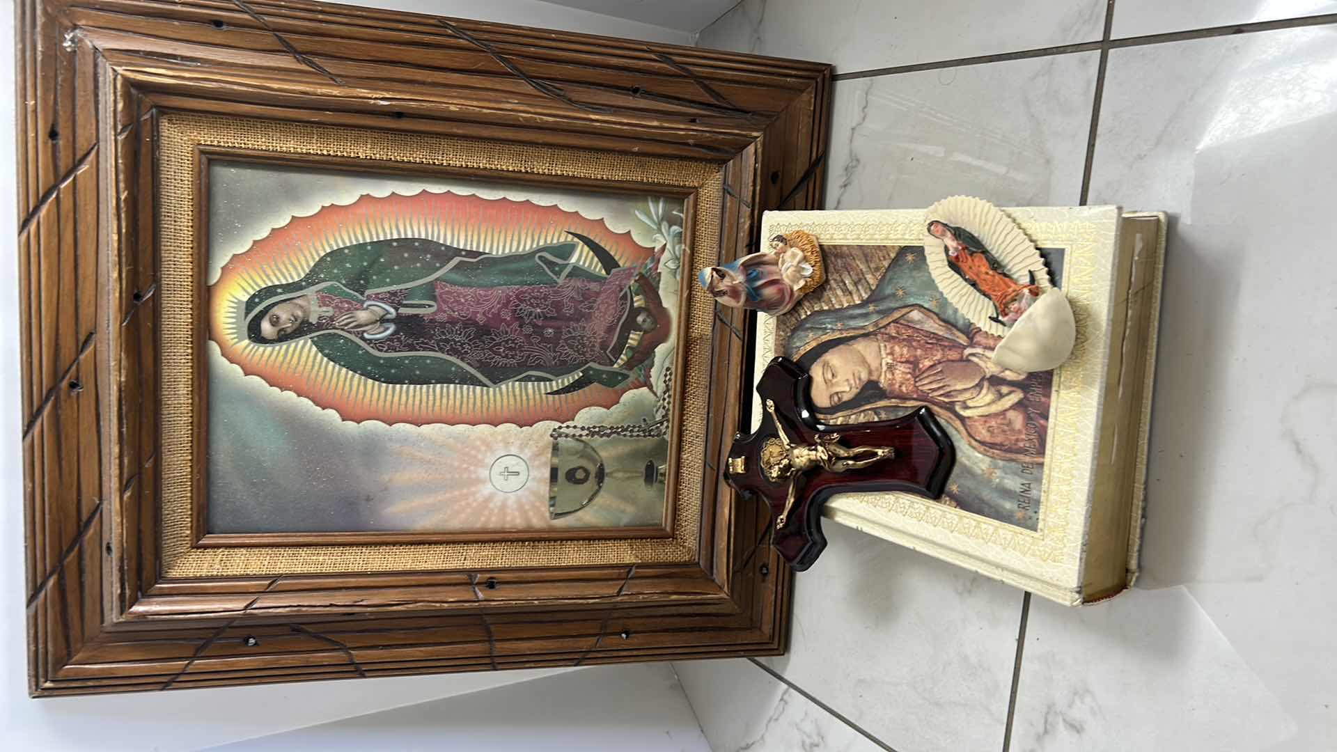 Photo 10 of RELIGIOUS ITEMS - FRAMED ARTWORK 19” x 22 1/2”