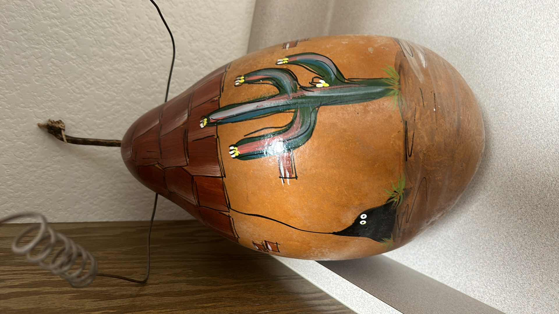 Photo 6 of 2 LARGE HANDPAINTED SIGNED GOURDS JONA