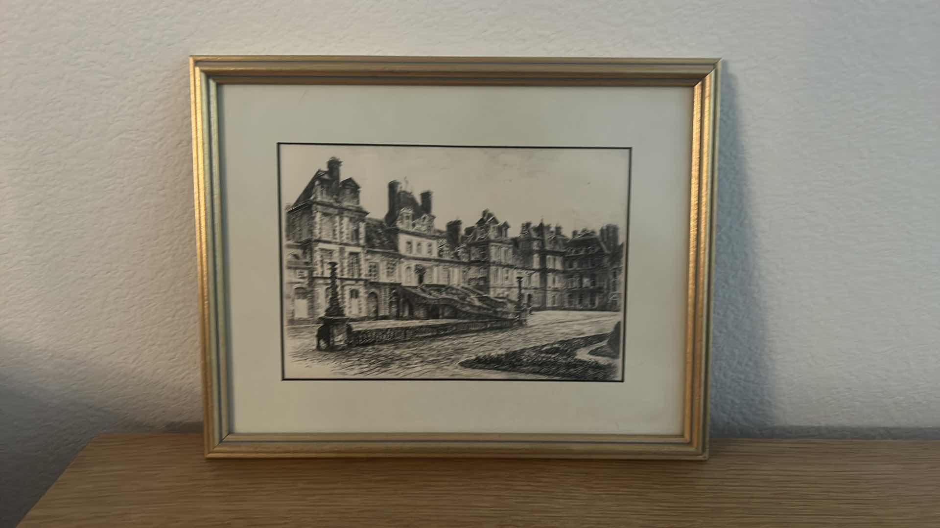 Photo 7 of 3 PC VINTAGE ART COLLECTION SIGNED DATED 1941 PEN AND INK GOLD FRAMED (LARGEST 14 1/4” x 17 1/2”)