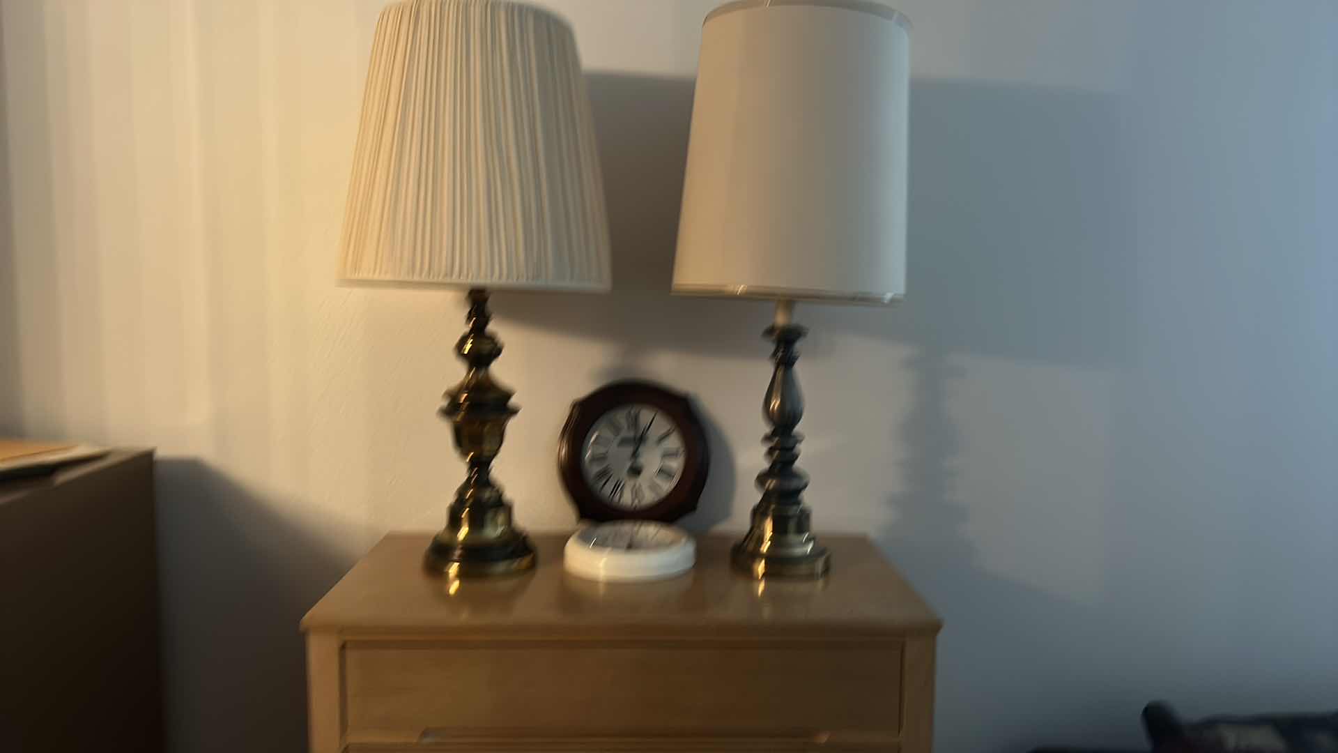 Photo 9 of 2 LAMPS AND 2 WALL CLOCKS ( LAMPS H33.5”)