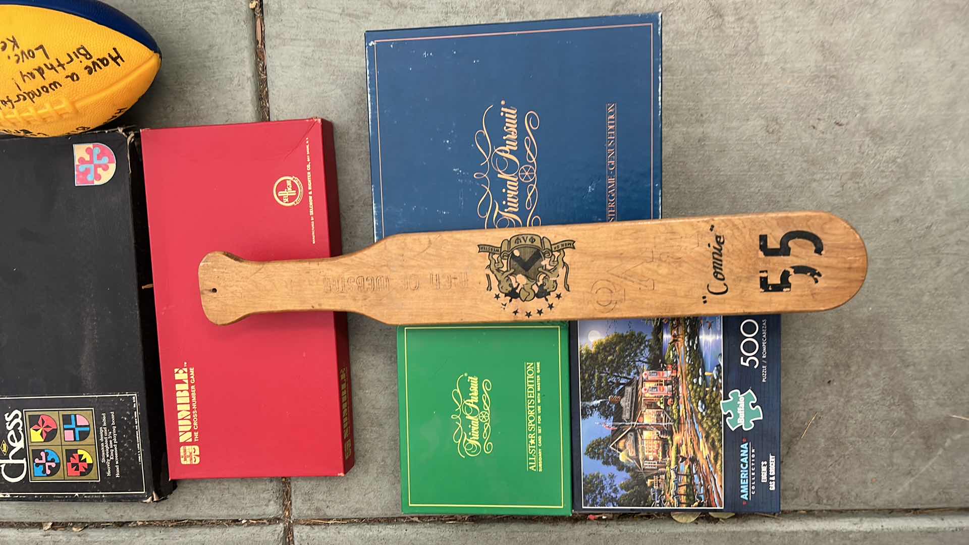 Photo 3 of GAME ASSORTMENT AND VINTAGE PADDLE