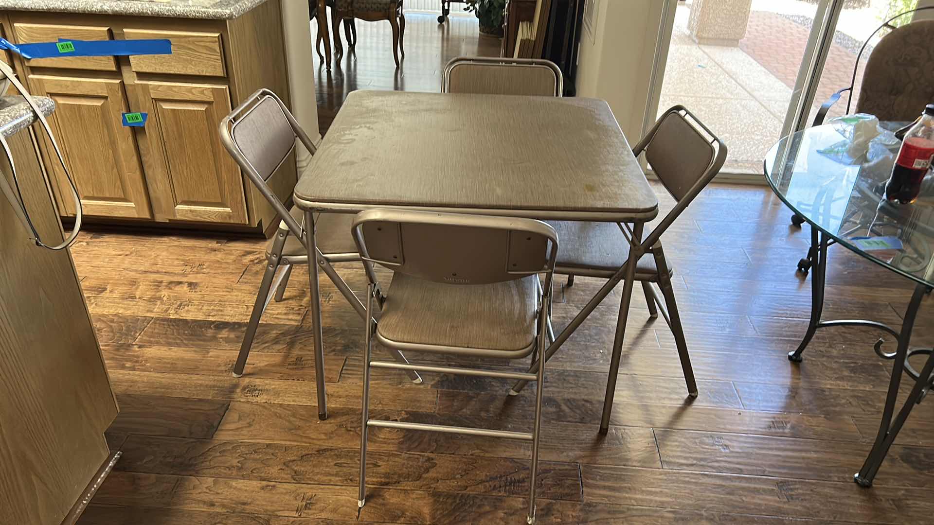 Photo 5 of SQUARE CARD TABLE AND 4 CHAIRS 34” x 34”