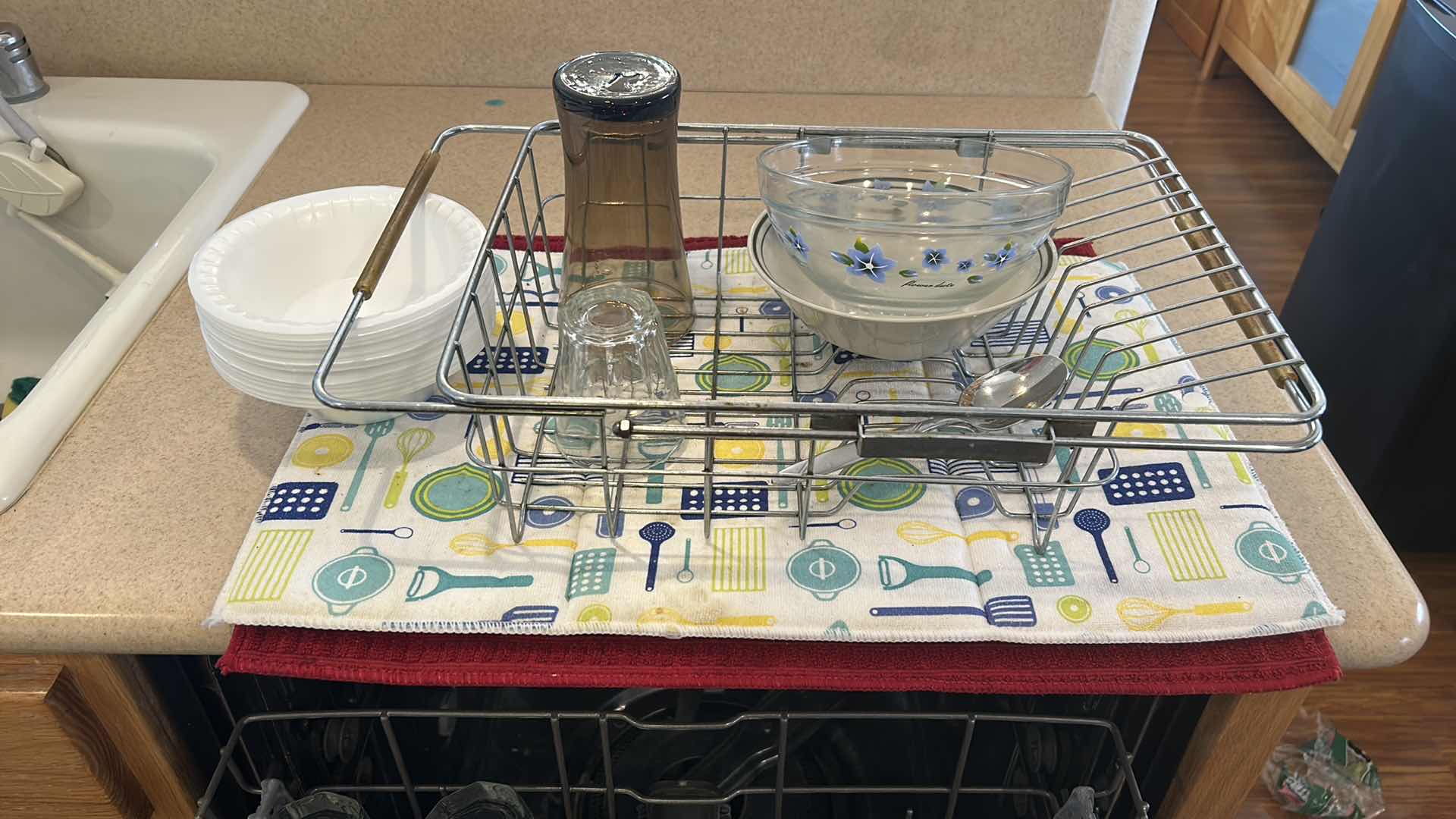 Photo 9 of CONTENTS INSIDE DISHWASHER - CLEAN DINNERWARE AND MORE PLUS ITEMS ON TOP OF COUNTER