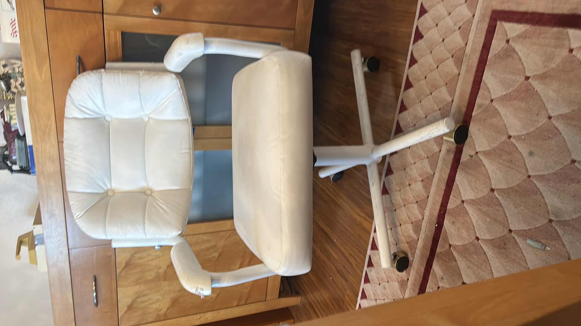 Photo 6 of CREAM PADDED OFFICE DESK CHAIR
