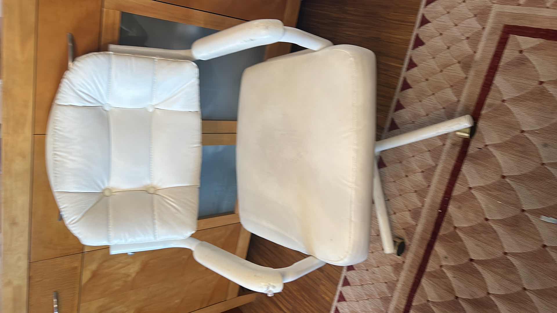 Photo 2 of CREAM PADDED OFFICE DESK CHAIR