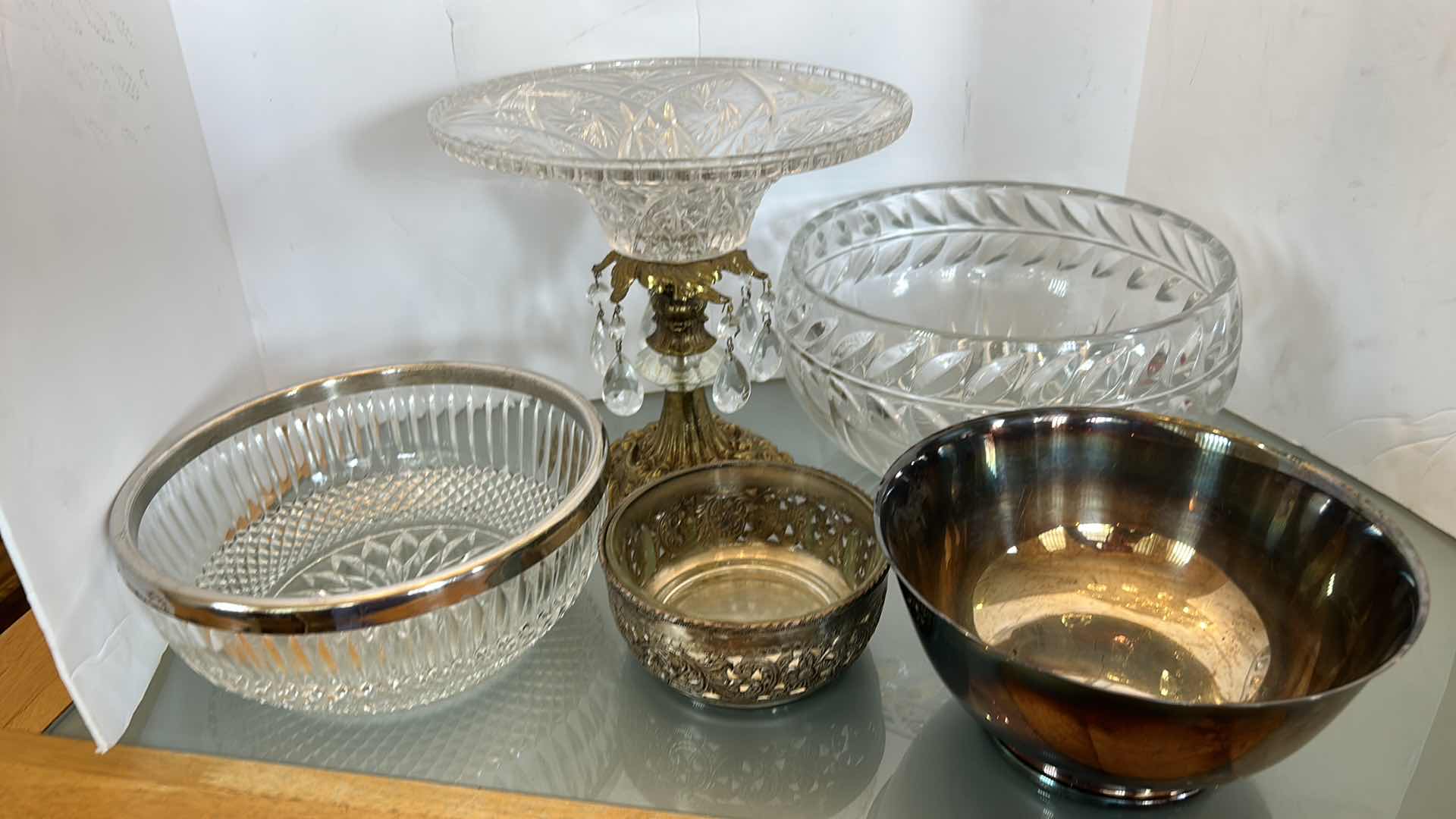 Photo 11 of VINTAGE SILVER PLATE AND CRYSTAL ASSORTMENT